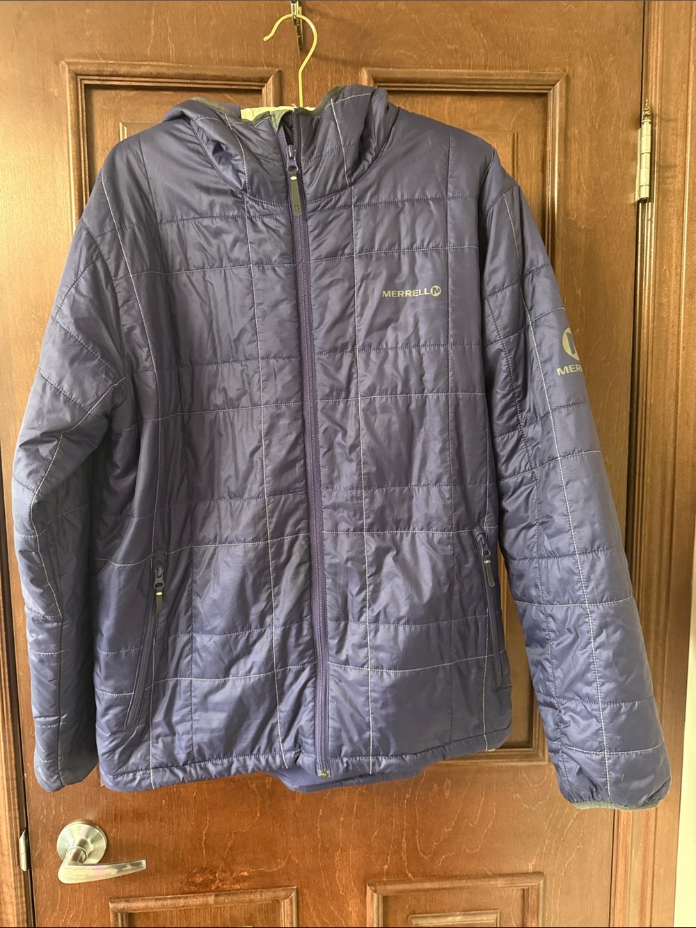 Merrell Quilted Hooded Jacket - Navy Blue